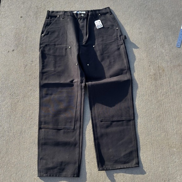 Carhartt Pants NWT Mens 40x32 Black Loose Fit B01 Double Knee Work Utility USA